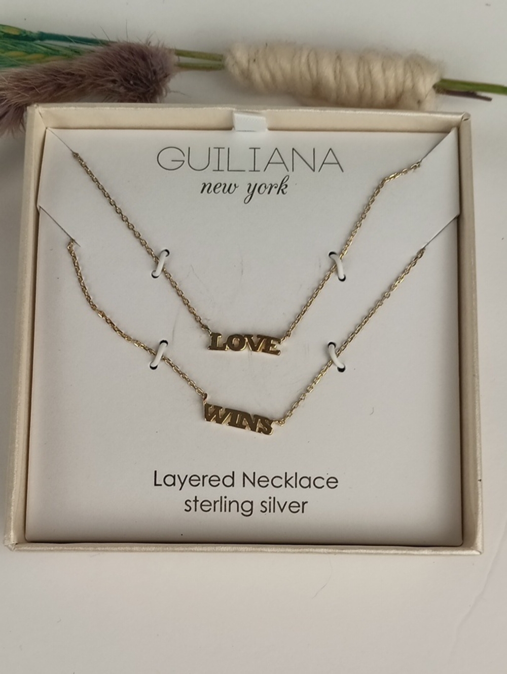 Guiliana New York 'Love Wins' Layered Sterling Silver Gold Plated Necklace